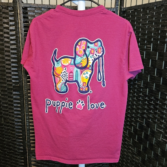 Puppie Love Abstract Short Sleeve T Shirt - Picture 2 of 5